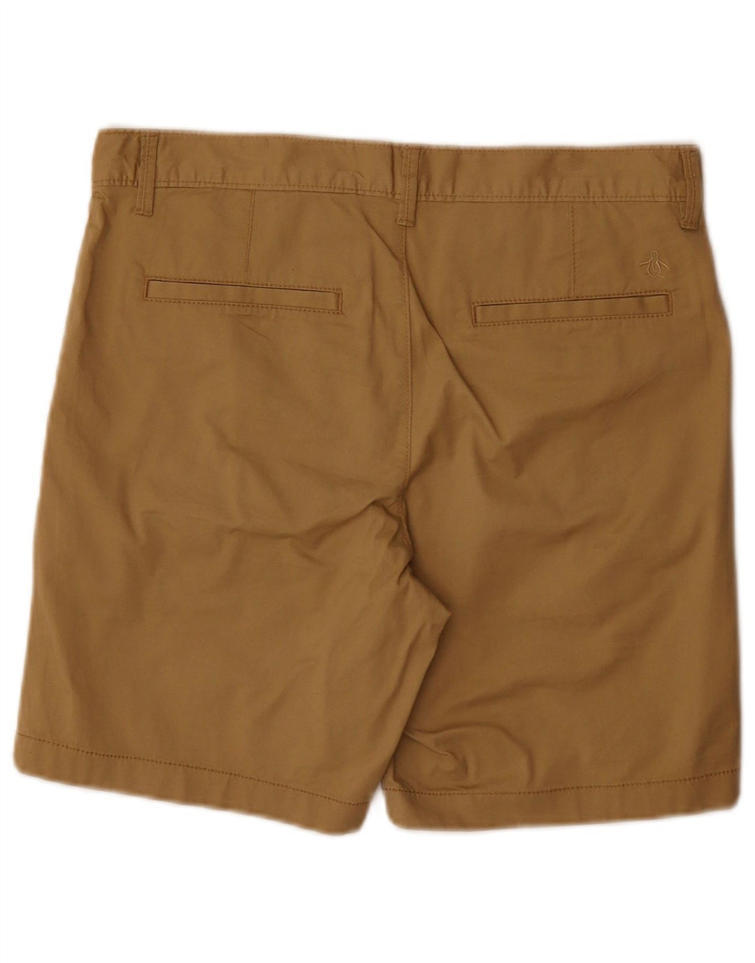 Penguin Mens Chino Shorts W30 Algodão Bege Médio