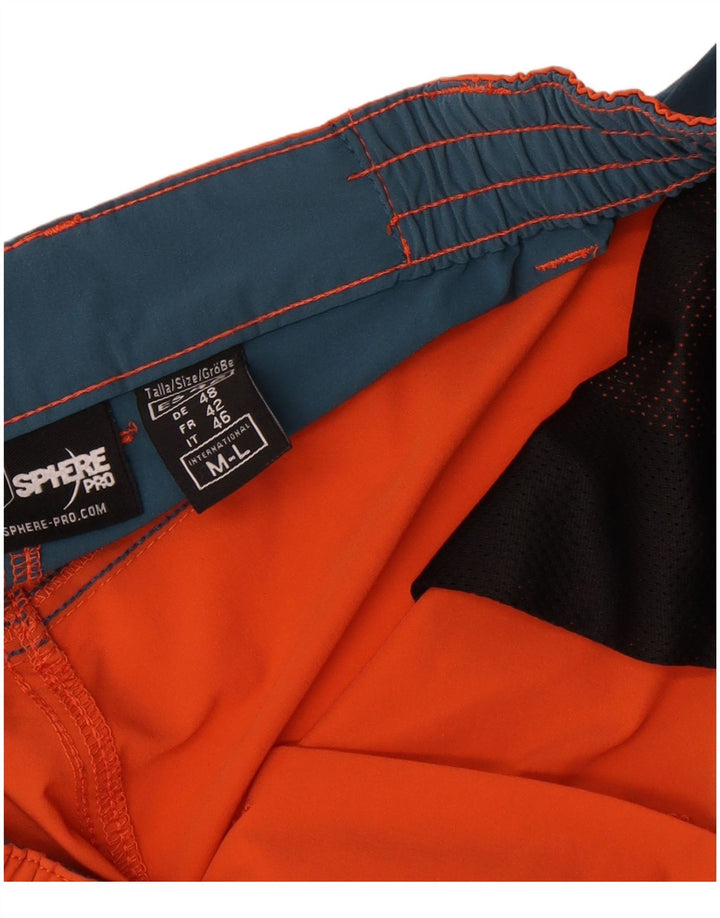 Sphere Pro Mens Graphic Cargo Shorts Médio W34 Laranja Colorblock