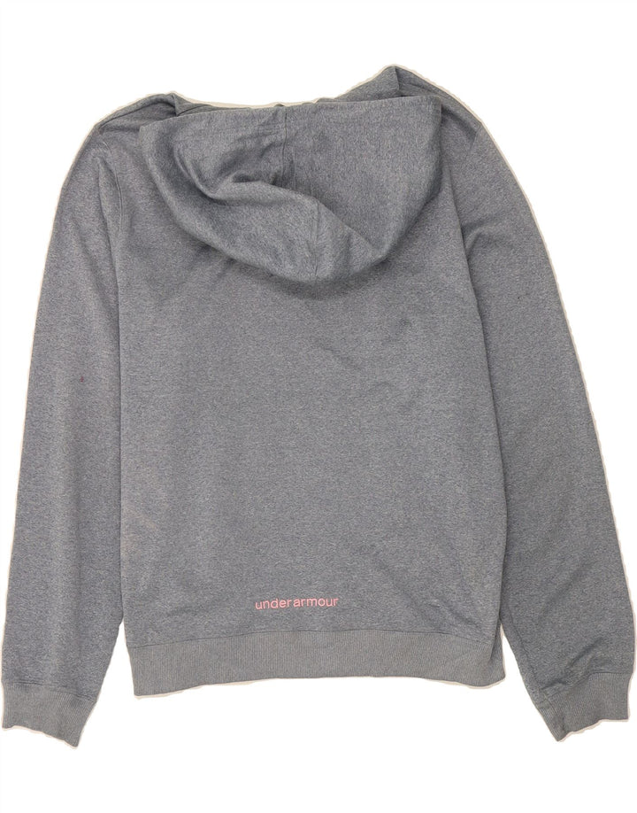 UNDER ARMOUR Womens Graphic Hoodie Jumper UK 16 Large Blue Vintage Under Armour and Second-Hand Under Armour from Messina Hembry 