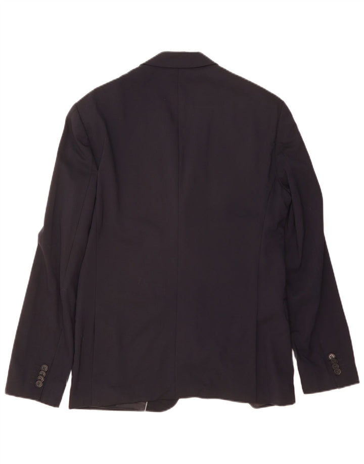 Jaqueta Blazer Masculina Calvin Klein com 2 Botões IT 48 Poliéster Preto Médio