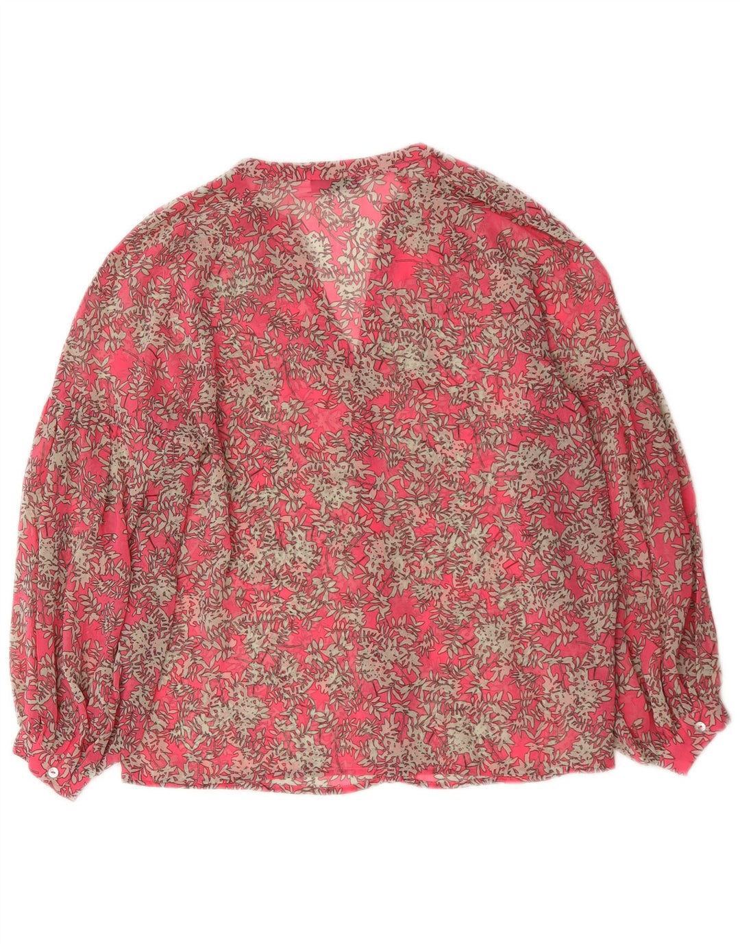 Blusa feminina MINT VELVET transparente Reino Unido 12 médio rosa floral