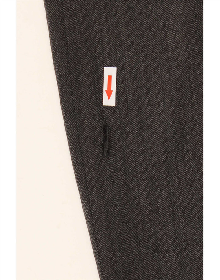Calça masculina de terno reto Marks & Spencer W36 L31 poliéster preto