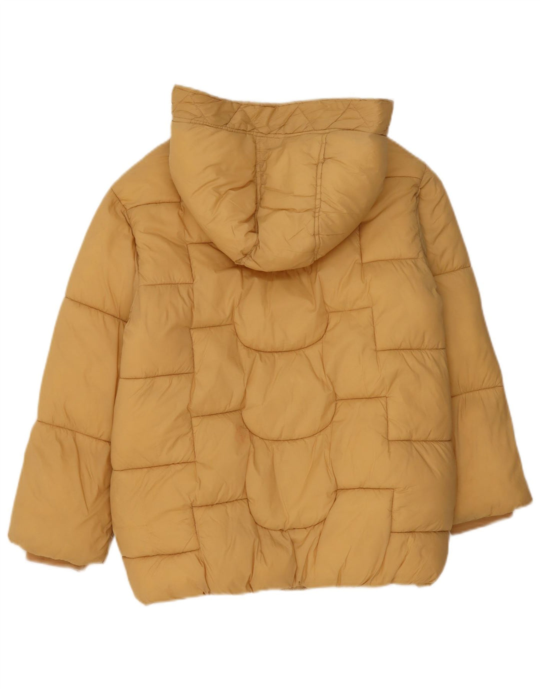 Zara Jaqueta acolchoada com capuz para meninas 11-12 anos poliamida amarela