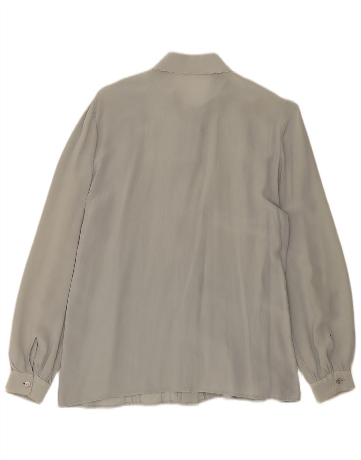 Blusa feminina vintage UK 14 azul médio