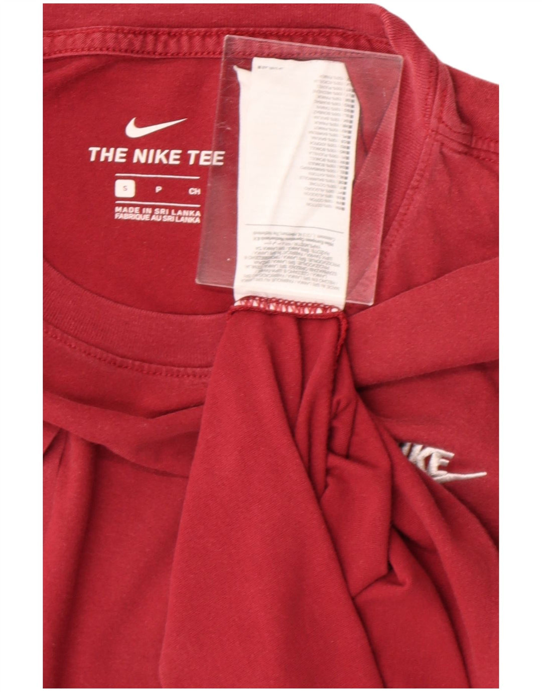 Camiseta masculina NIKE Top pequeno algodão vermelho