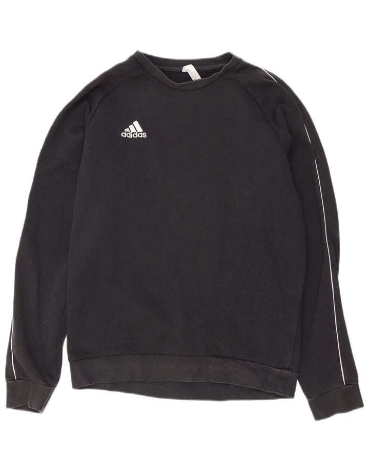 Adidas Mens Moletom Jumper Médio Algodão Preto