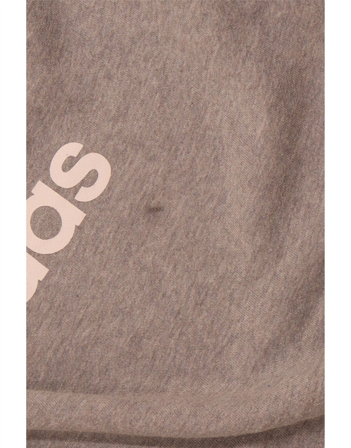 ADIDAS Mens Graphic Sweatshirt Jumper Grande Algodão Cinzento