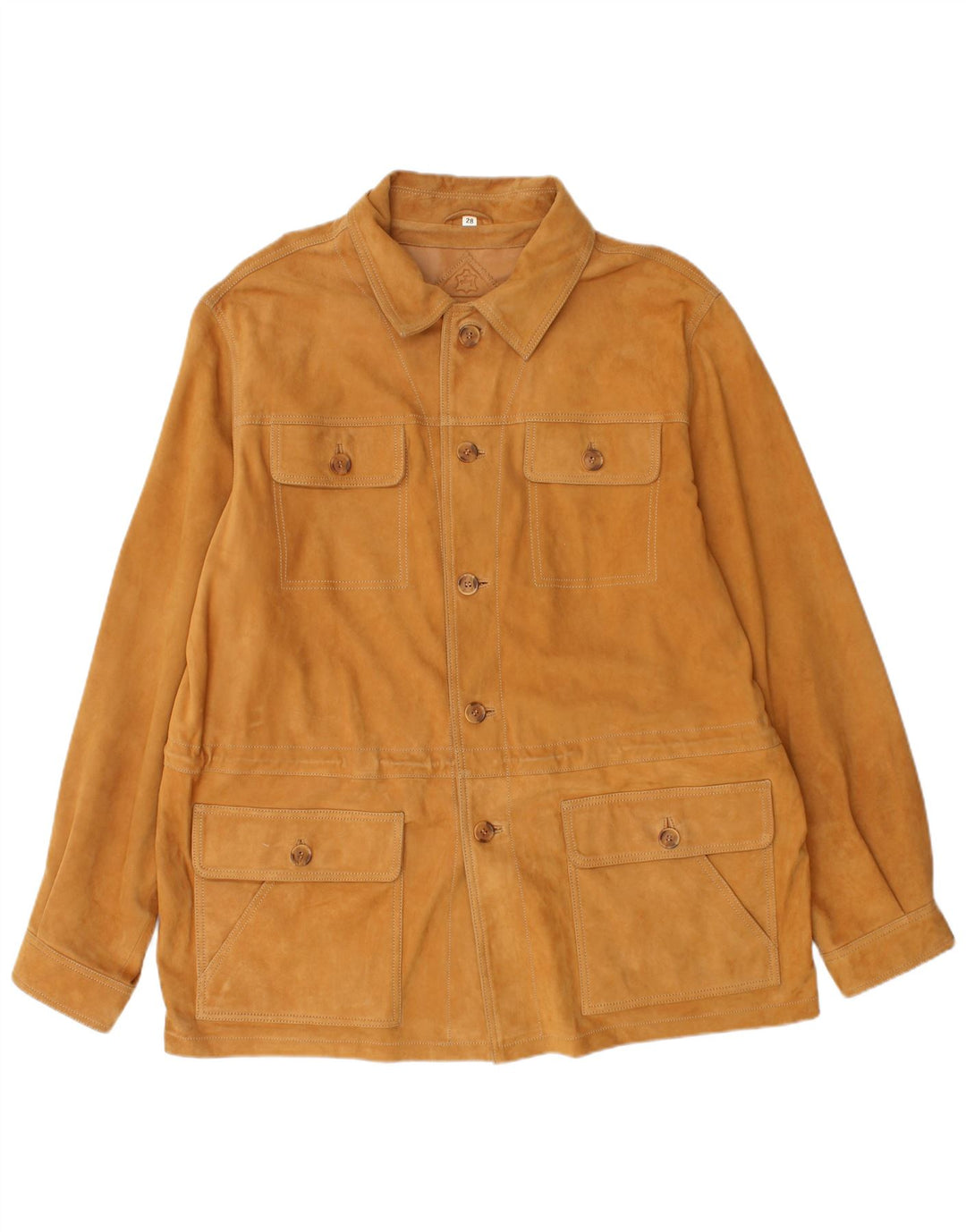 Jaqueta masculina de camurça WALBUSCH Reino Unido 42 XL couro marrom