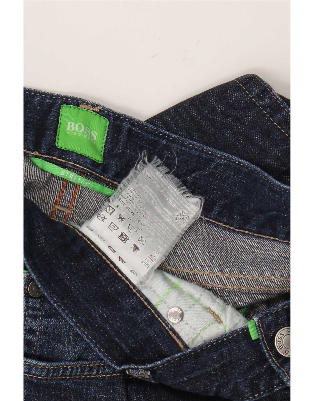 Hugo Boss Calça jeans reta masculina W34 L32 azul marinho