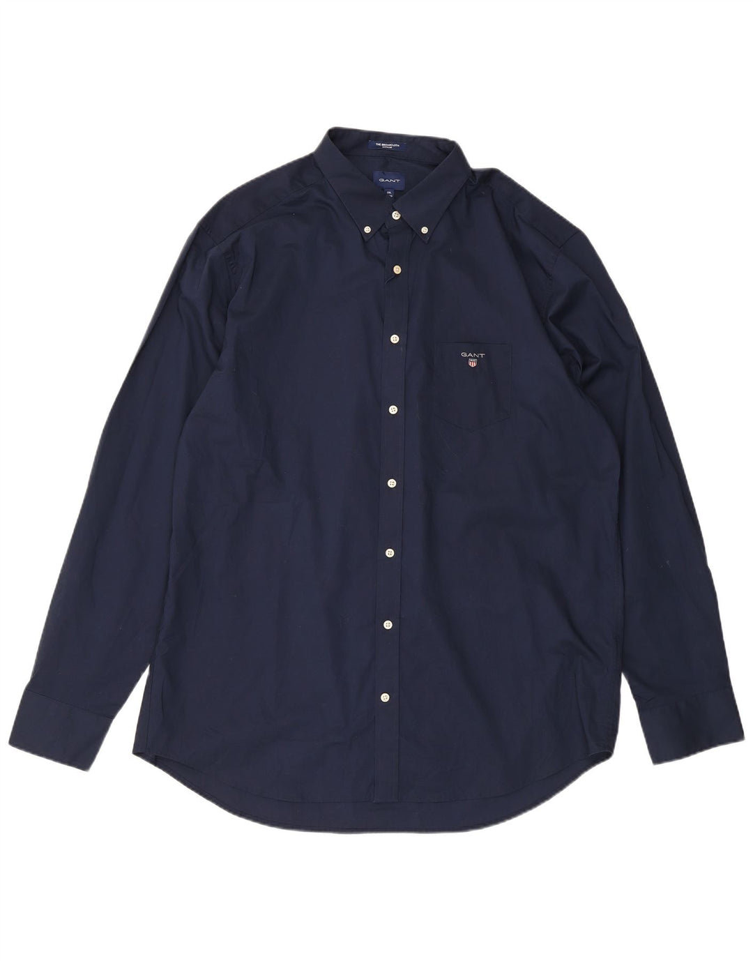 Camisa masculina Gant Regular Fit 2XL azul marinho algodão clássico