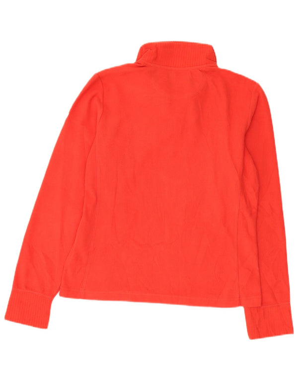 Jumper de lã feminino Champion Easy Fit com zíper e gola UK 14 poliéster vermelho médio
