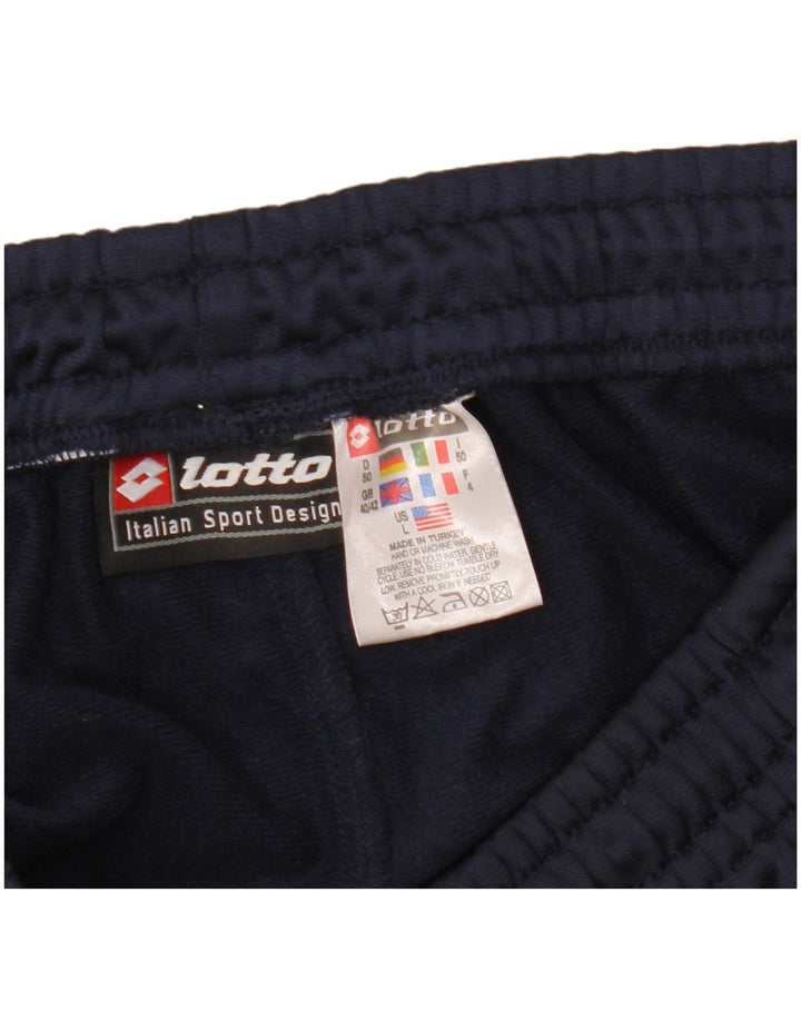 Calça de treino masculina Lotto Reino Unido 42/44 grande poliéster azul marinho