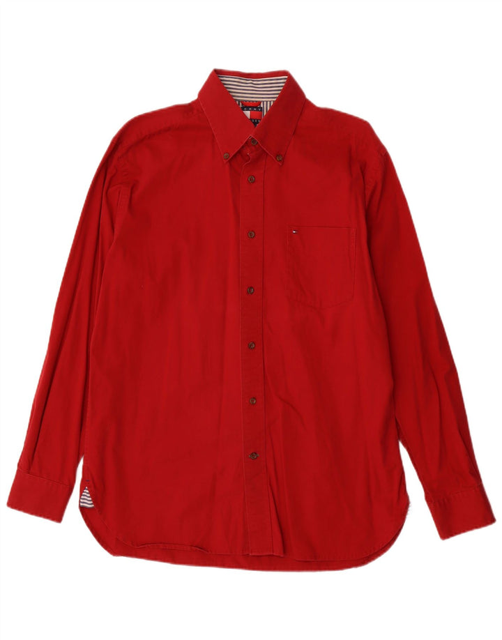 Camisa masculina TOMMY HILFIGER médio algodão vermelho