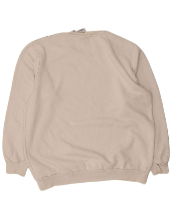 Adidas Mens Moletom Jumper XL Algodão Branco