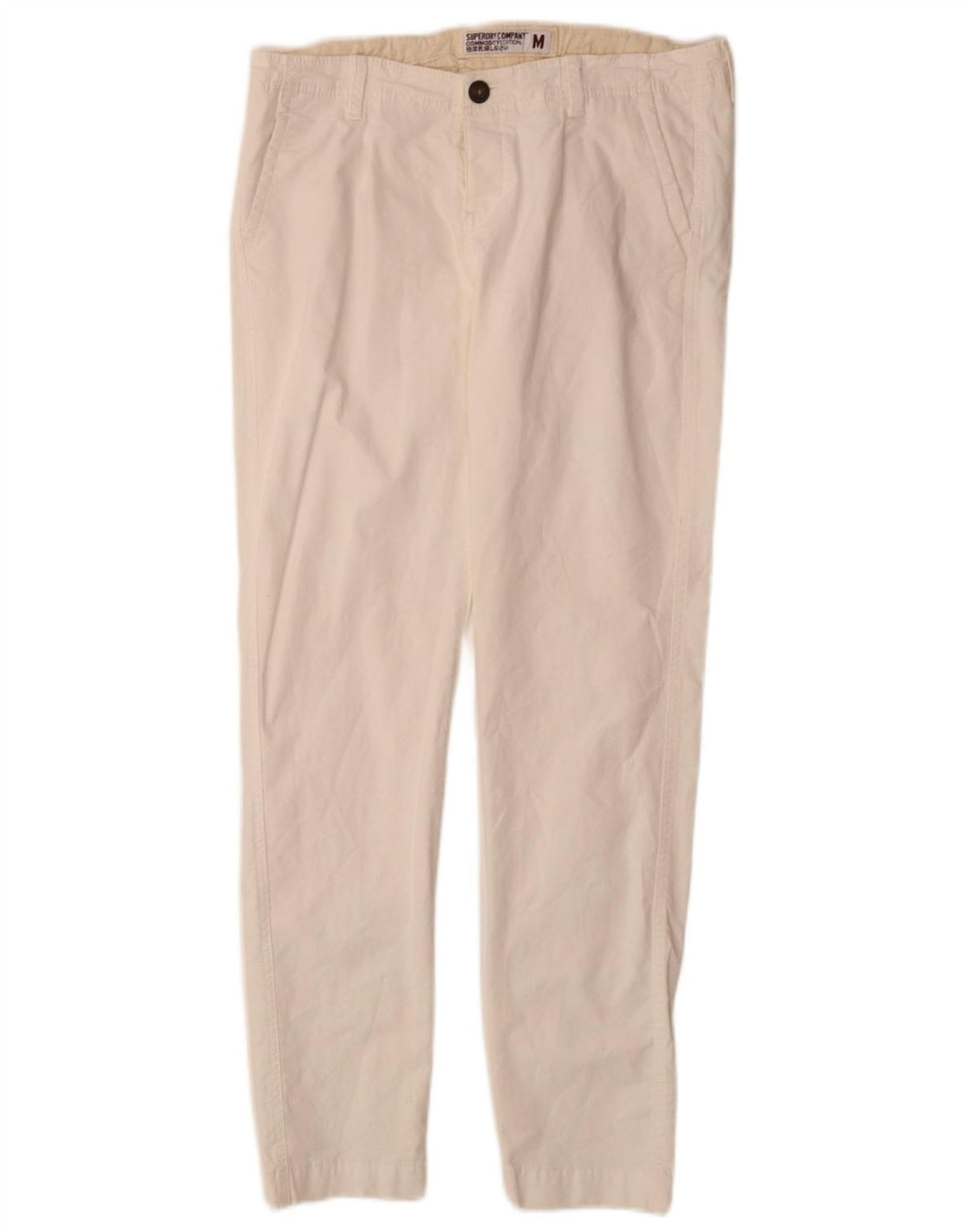 Calça Chino Feminina Slim SUPERDRY Médio W30 L30 Algodão Branco