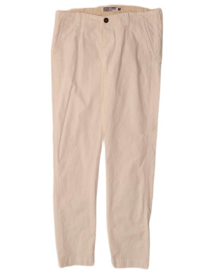 Calça Chino Feminina Slim SUPERDRY Médio W30 L30 Algodão Branco