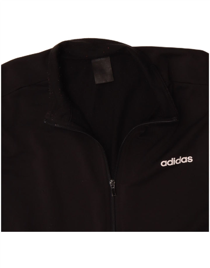 ADIDAS Mens Tracksuit Top Jacket Grande Poliéster Preto