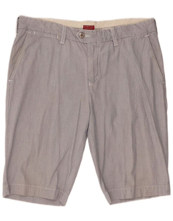 Shorts Chino masculino Scotch & Soda W34 grande algodão listrado azul