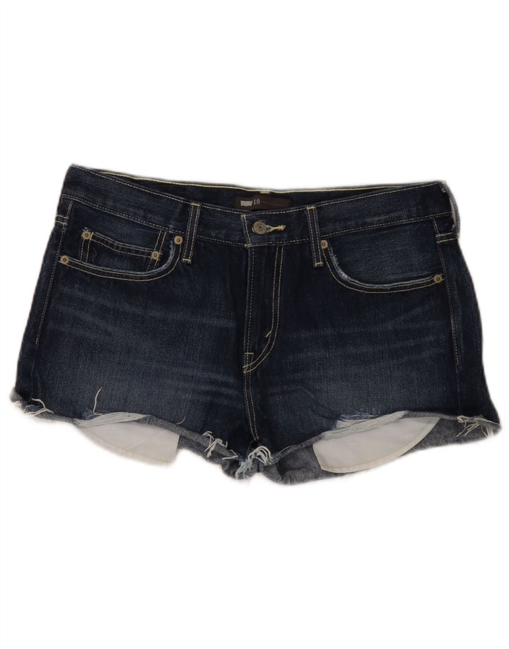 Shorts jeans feminino Levi's US 10 grande W34 algodão azul marinho