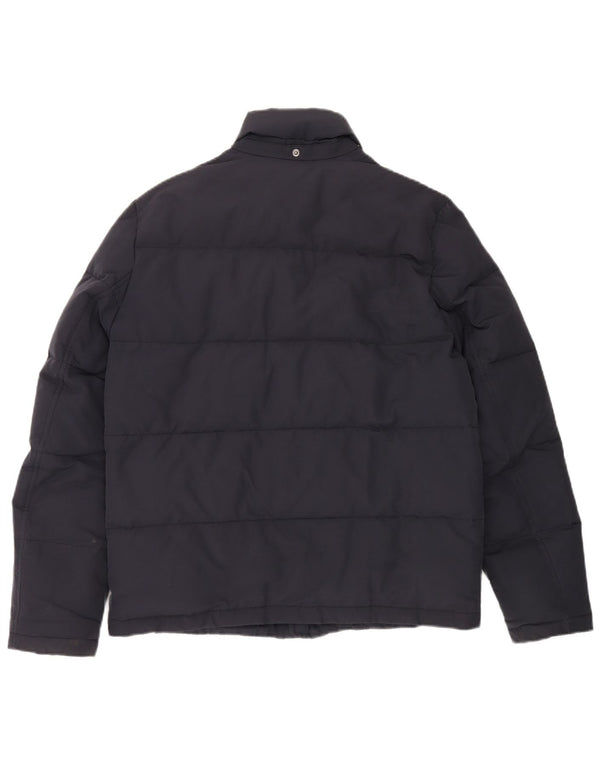 Jaqueta acolchoada masculina Tommy Hilfiger UK 38 poliéster azul marinho médio