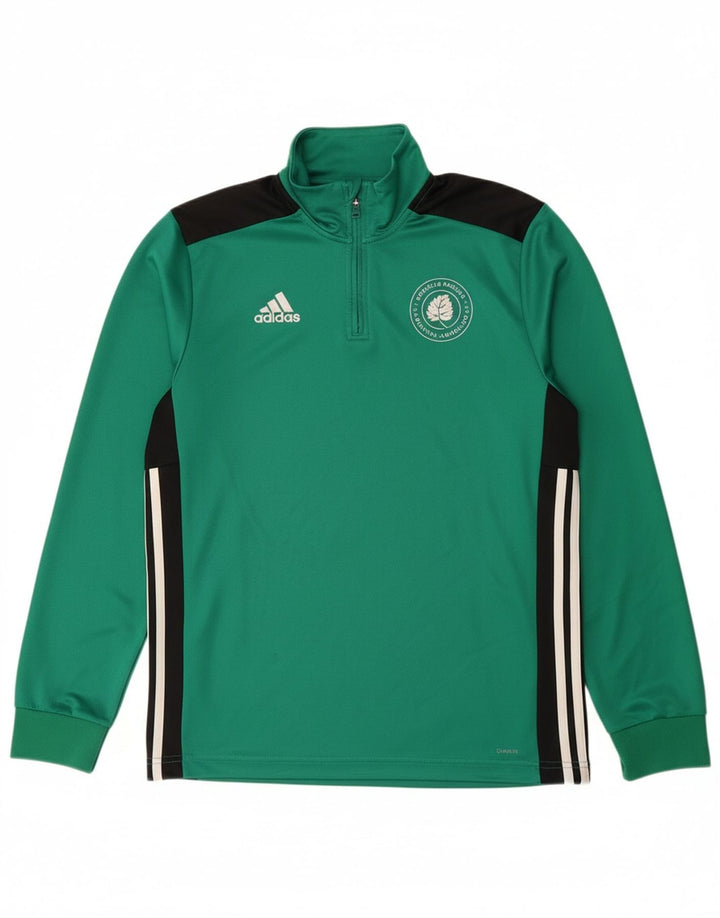 ADIDAS Mens Borussia Pullover Treino Top Médio Verde Colourblock