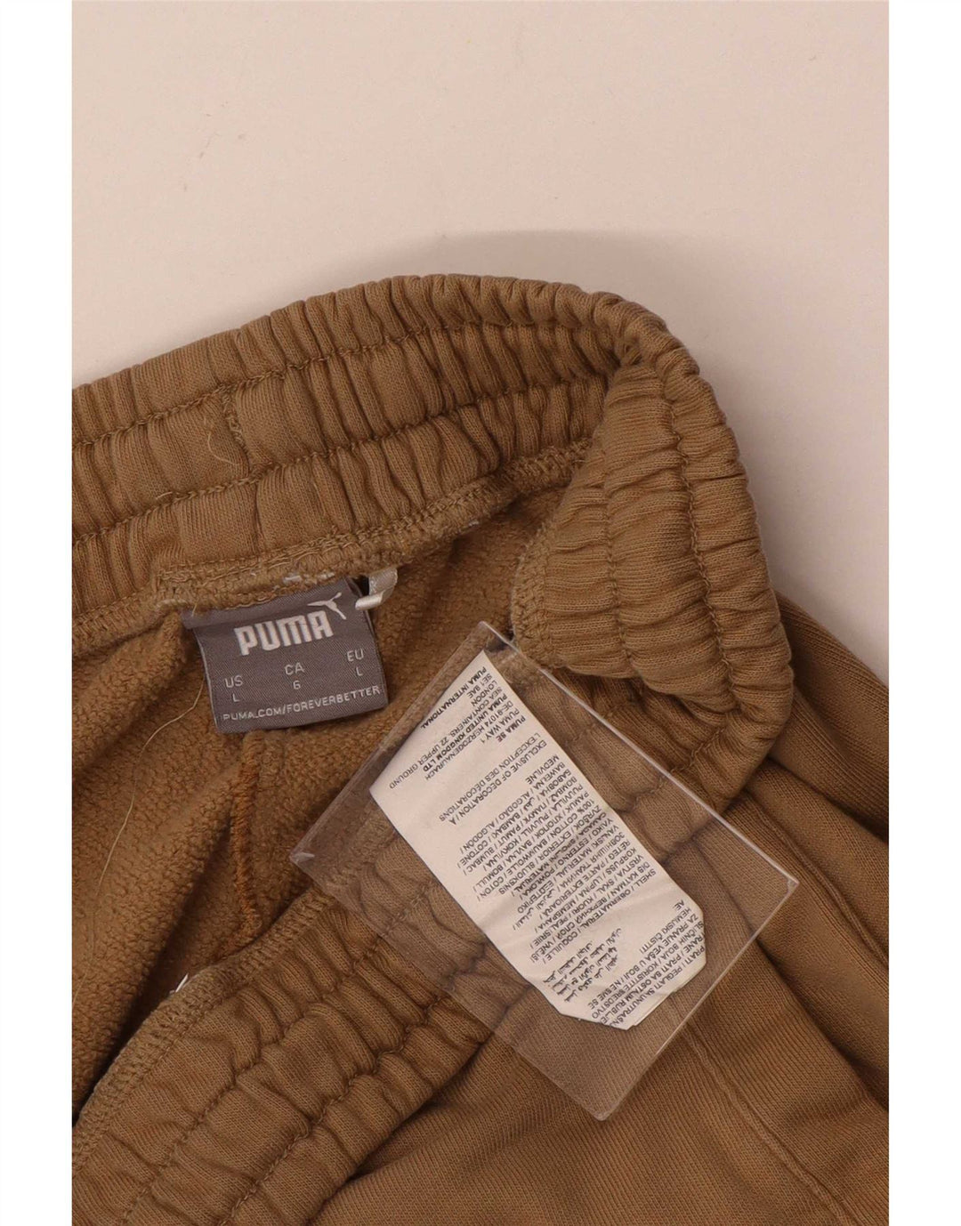 Calça esportiva masculina Puma Joggers grande algodão marrom