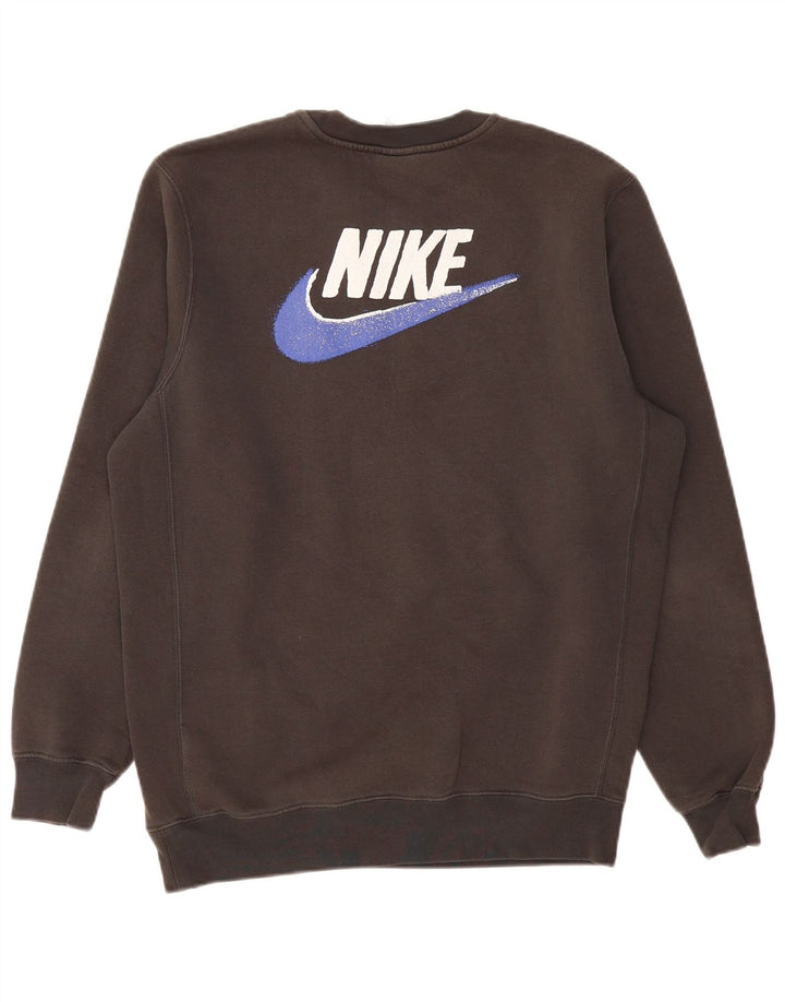 Moletom gráfico masculino Nike Jumper médio cinza algodão