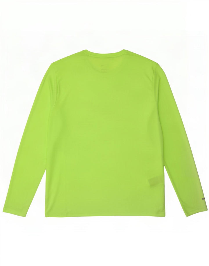 Nike Mens Dri Fit Top Manga Longa XL Verde Poliéster