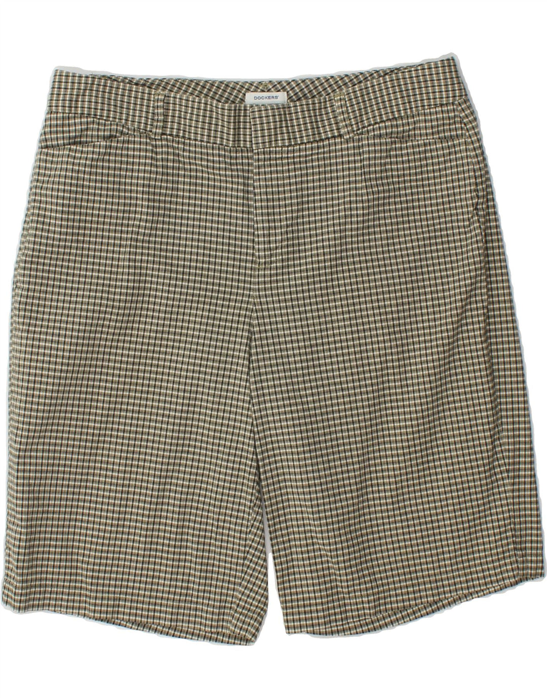 DOCKERS Womens Bermuda Shorts US 14 XL W34  Green Check Cotton Vintage Dockers and Second-Hand Dockers from Messina Hembry 