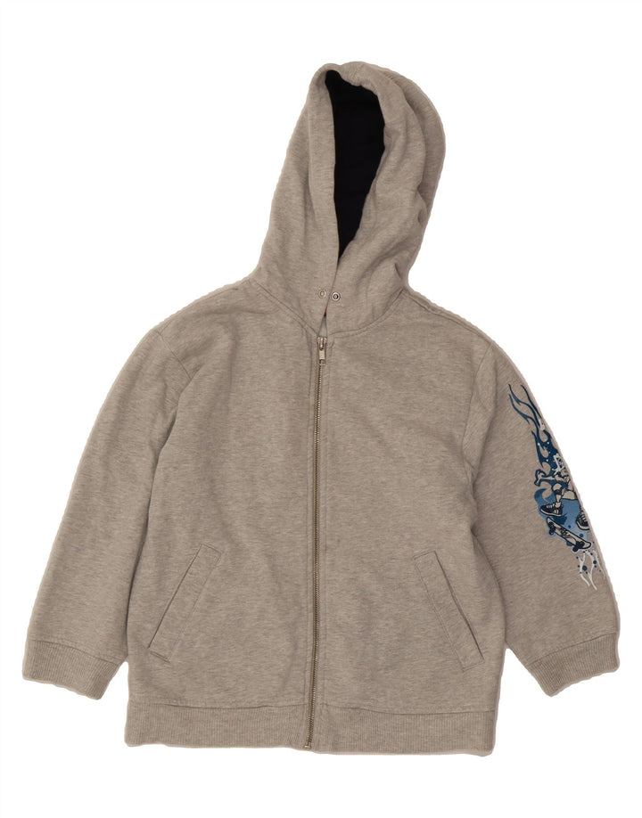 MOSSIMO Boys Graphic Zip Hoodie Sweater 4-5 Years XS  Grey Cotton Vintage Mossimo and Second-Hand Mossimo from Messina Hembry 