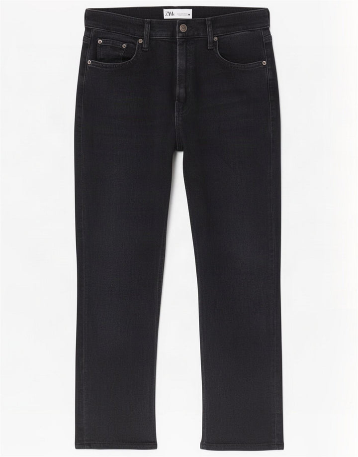 Zara Jeans retos femininos EU 40 Médio W30 L26 Azul marinho