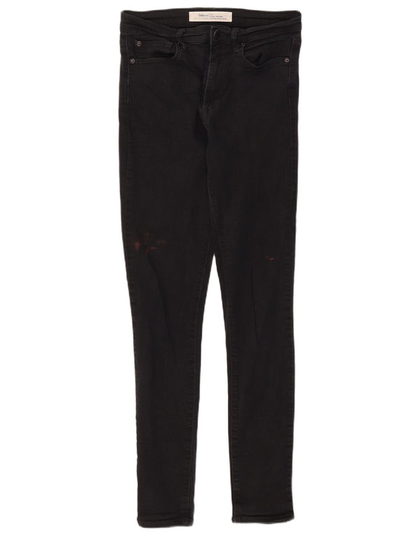 Calça jeans feminina Gap cintura alta super skinny W28 L28 algodão preto