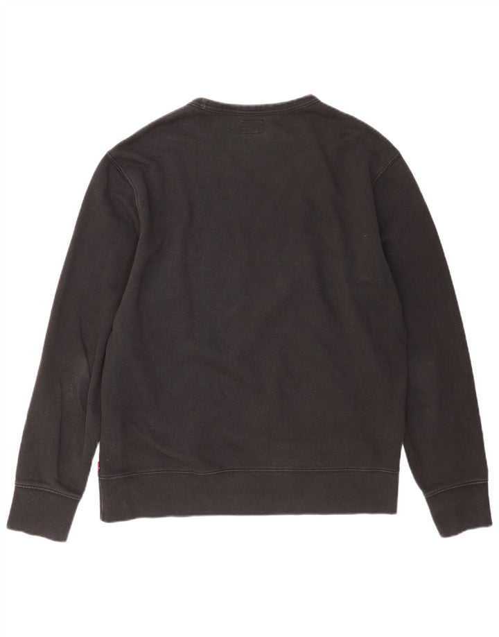 Levi's moletom gráfico masculino jumper médio preto algodão