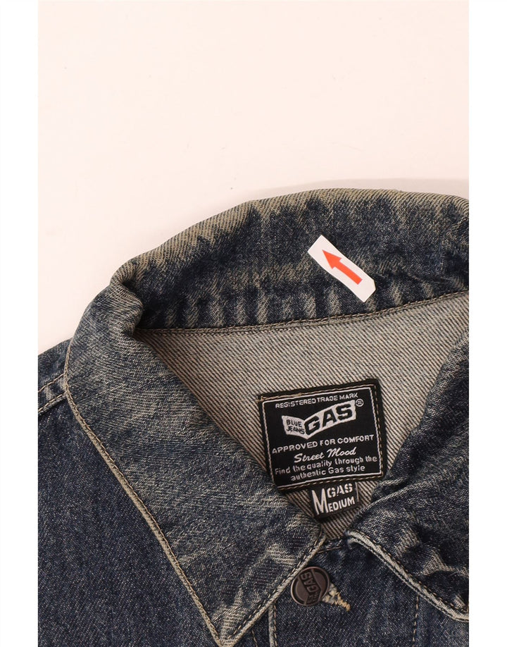 Jaqueta jeans feminina Gas UK 14 algodão azul marinho médio