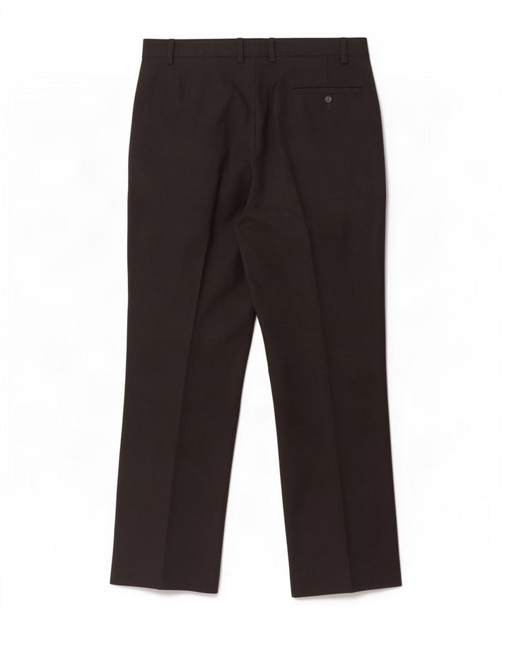 Calça masculina de terno reto Marks & Spencer W38 L33 azul marinho poliéster