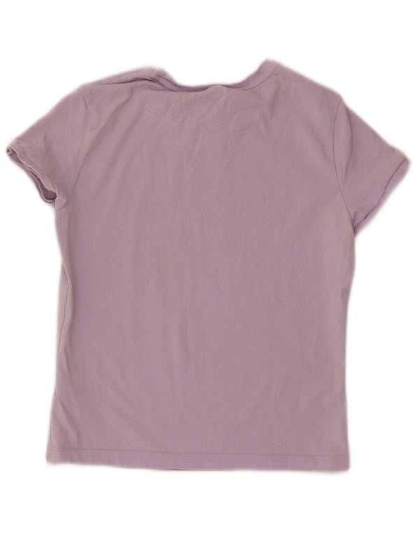 Puma Camiseta Feminina Crop Top UK 10 Pequeno Algodão Roxo