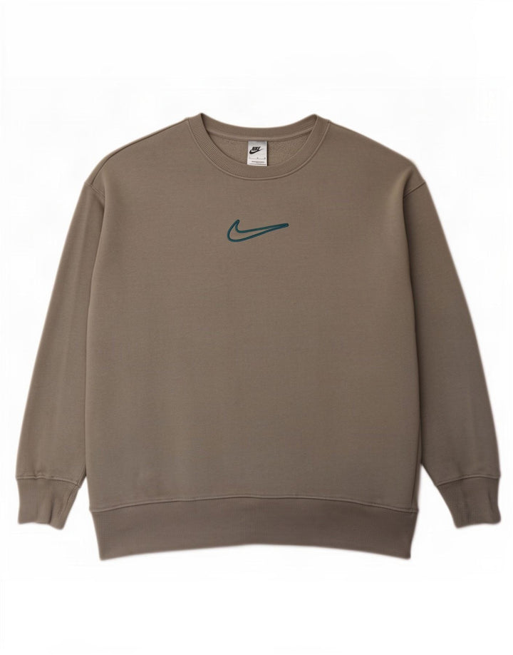 Moletom Nike Masculino Loose Fit Jumper Grande Algodão Cinza