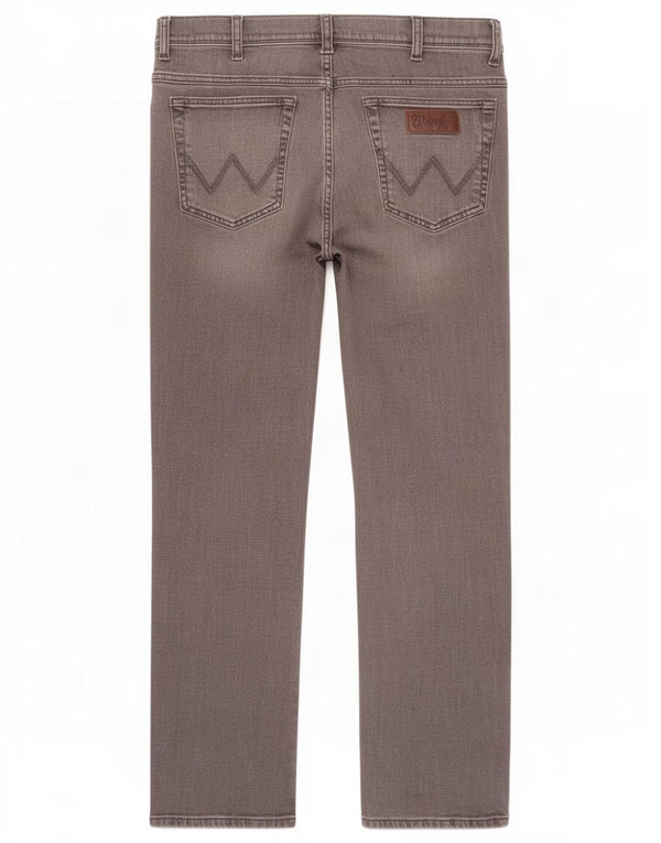 Wrangler Mens Texas Straight Jeans W32 L34 Algodão Cinza