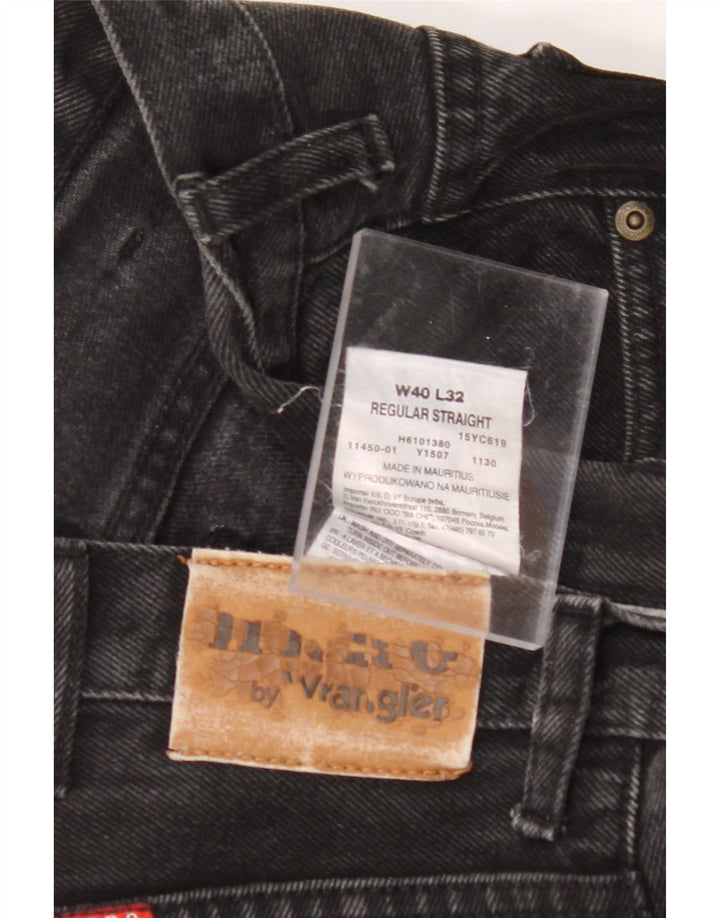 Calça jeans reta regular masculina WRANGLER W40 L29 algodão preto
