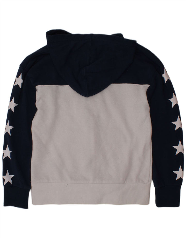 Suéter CONVERSE Boys Zip com capuz 8-9 anos pequeno bloco colorido azul marinho