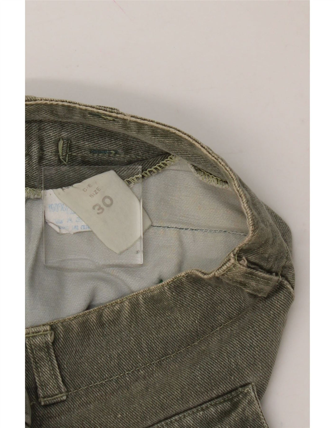 VINTAGE Womens Tapered Jeans W30 L32 Green Cotton Vintage Vintage and Second-Hand Vintage from Messina Hembry 