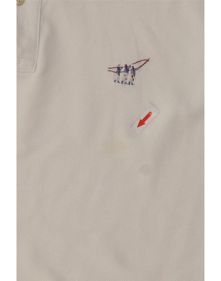 Camisa polo masculina Henry Cottons grande algodão branco
