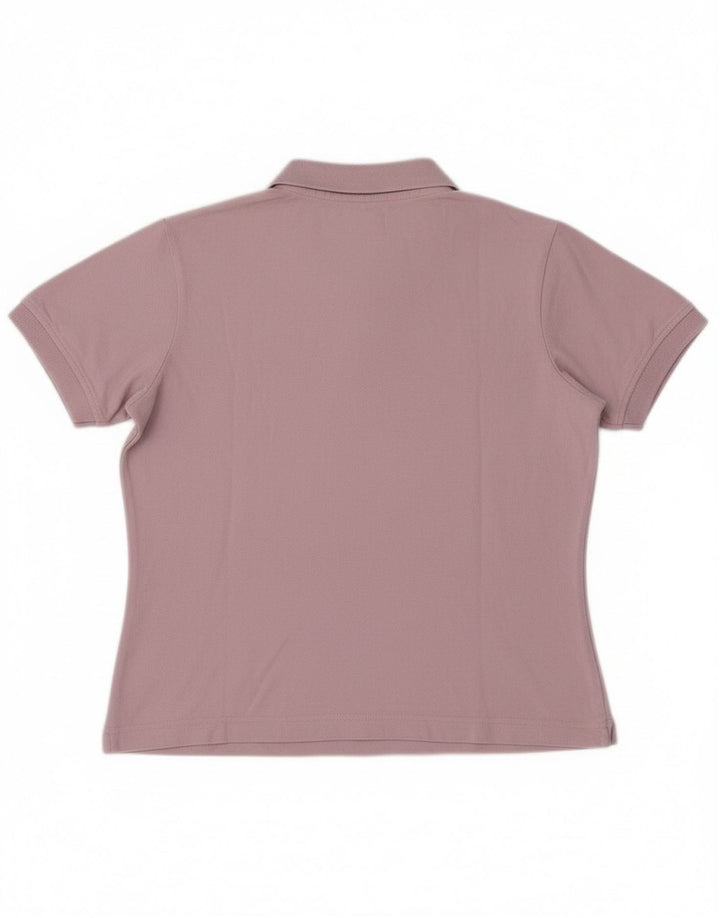 Camisa polo feminina oversized Kappa Reino Unido 10 pequeno algodão rosa