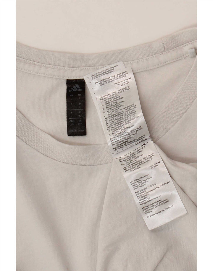 Camiseta Adidas Masculina Graphic Top Grande Algodão Cinza