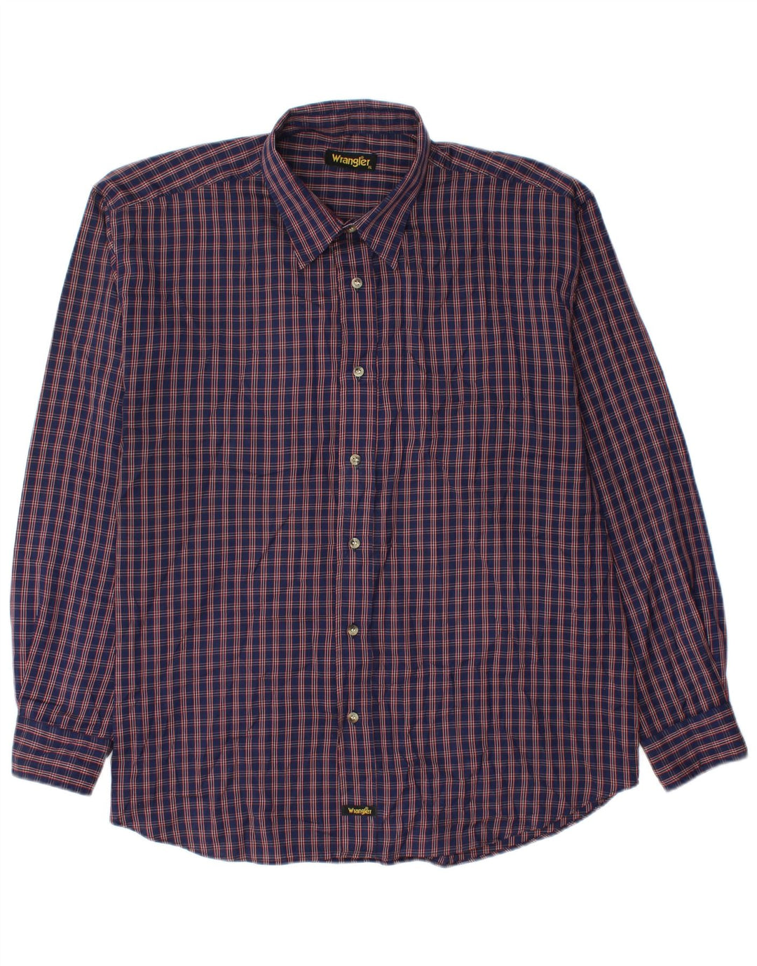 Camisa masculina de flanela WRANGLER XL azul marinho xadrez