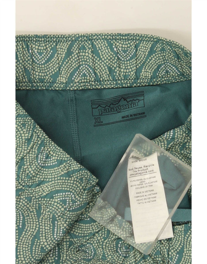 Patagonia Skort Feminino UK 18 XL Verde Chevron Poliéster