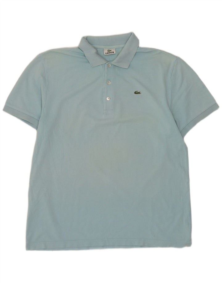 Camisa polo masculina Lacoste tamanho 7 2XL azul