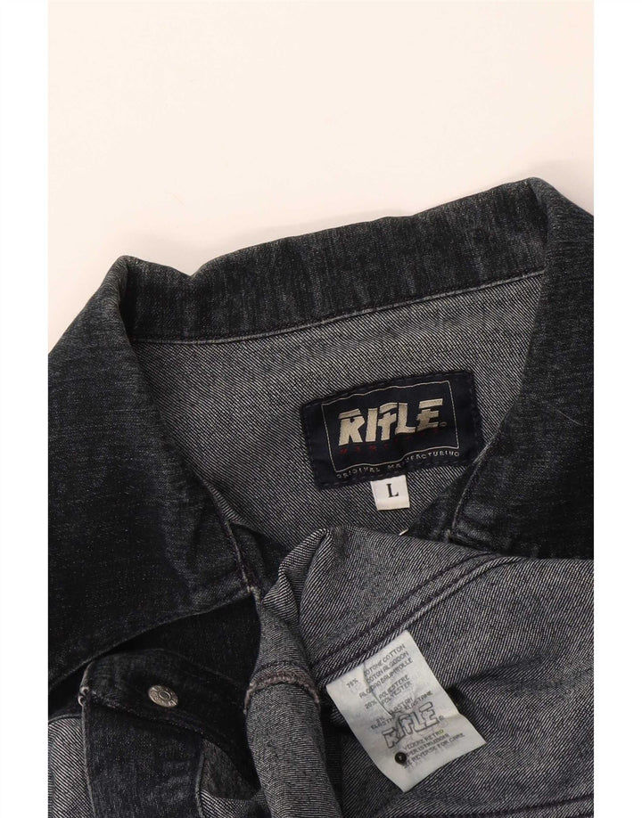 Jaqueta jeans feminina Rifle Reino Unido 14 grande algodão azul marinho