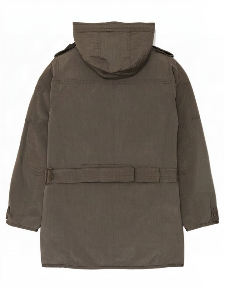 Jaqueta Parka masculina militar com capuz Dekker UK 36 poliamida cinza pequena