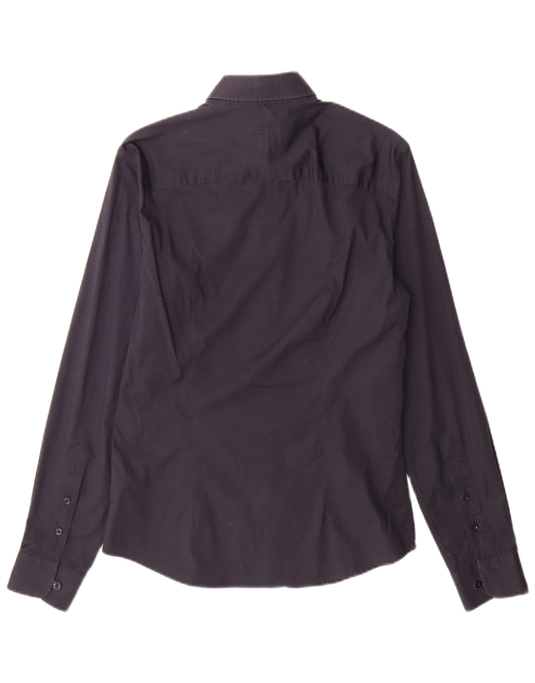 Armani Jeans Camisa masculina média azul marinho algodão